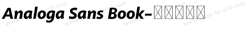 Analoga Sans Book字体转换